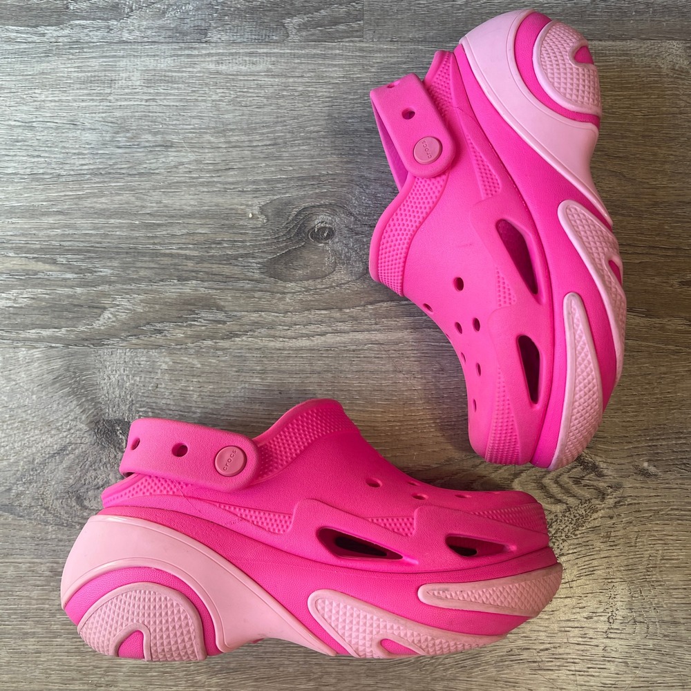 Crocs Echo Clog Electric Pink Flamingo Platform Sandals Womens 6 Mens 4